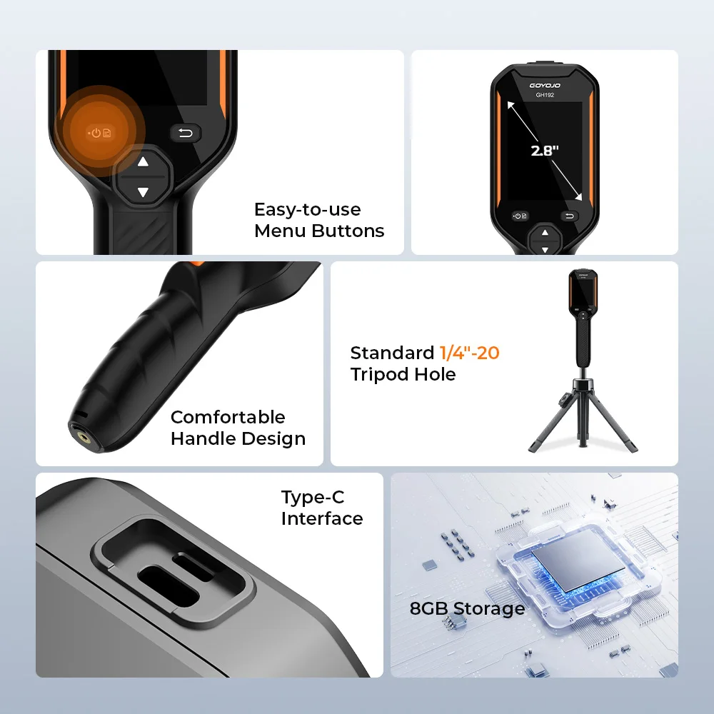 GH192 Thermal Camera with Visual Camera, 240x240 Super Resolution Thermal Imagin