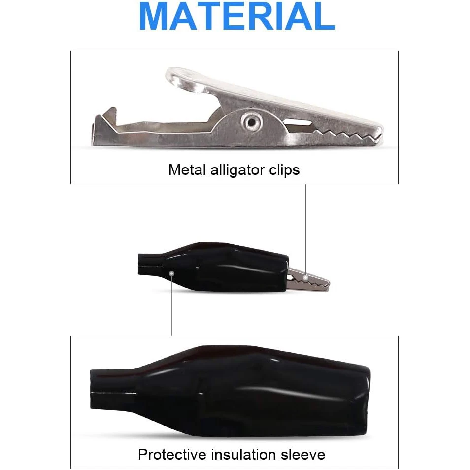 Alligator Clips 20pcs 28mm 5 Colors Small Test Clips Small Power Safety Iron Clips Instrument Test Fixed