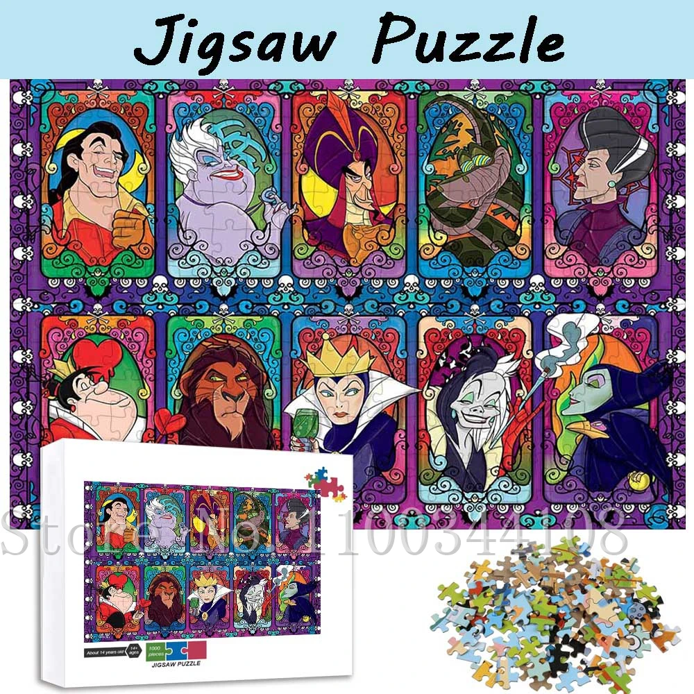 Disney Villains Set Jigsaw Puzzle 35/300/500/1000 Pieces Cartoon