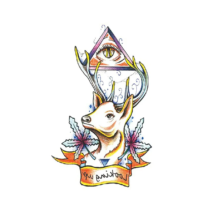 Flower Arm Temporary Tattoo Stickers Big Flower Rose English Body Arm Chest Mark-covering Waterproof Simulation Tattoo Stickers