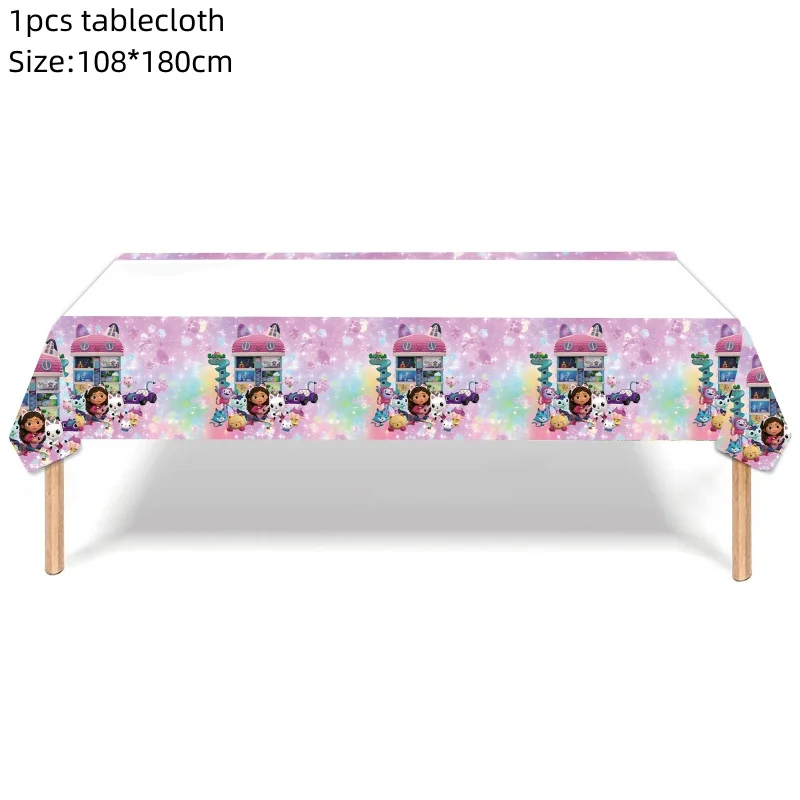 Description Picture 6 of itemGabby Dollhouse Birthday Party Decoration Toy Latex Balloon Disposable Tableware Backdrop Banner Event Supplies For Kids Girl