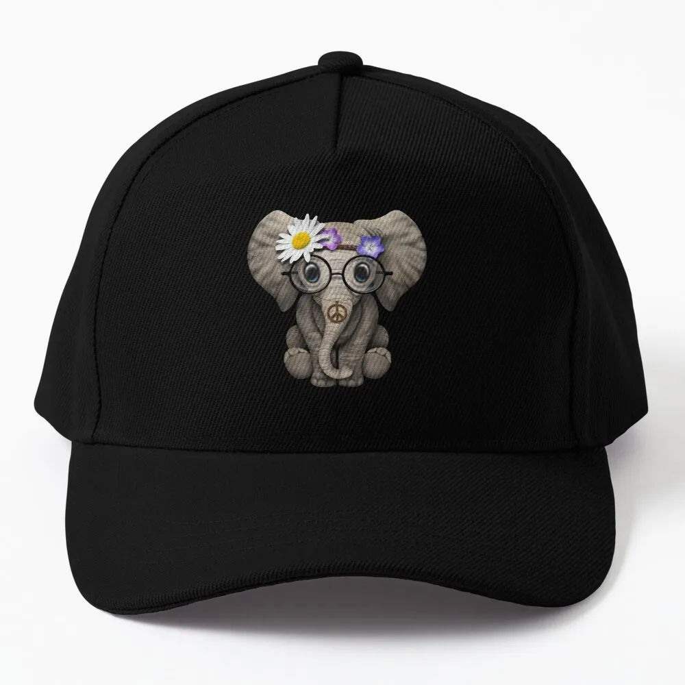 

Cute Baby Elephant Hippie Baseball Cap Brand Man Caps Sun Cap Sunhat Women's Beach Visor Men's