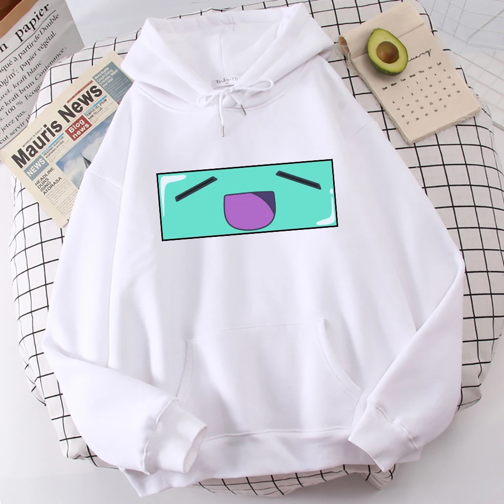 

Deca Dence Kaburagi Face Mange Print Hooded Women Fleece Crewneck Hoodies Autumn Loose Clothes Simple Casual Streetwear Female