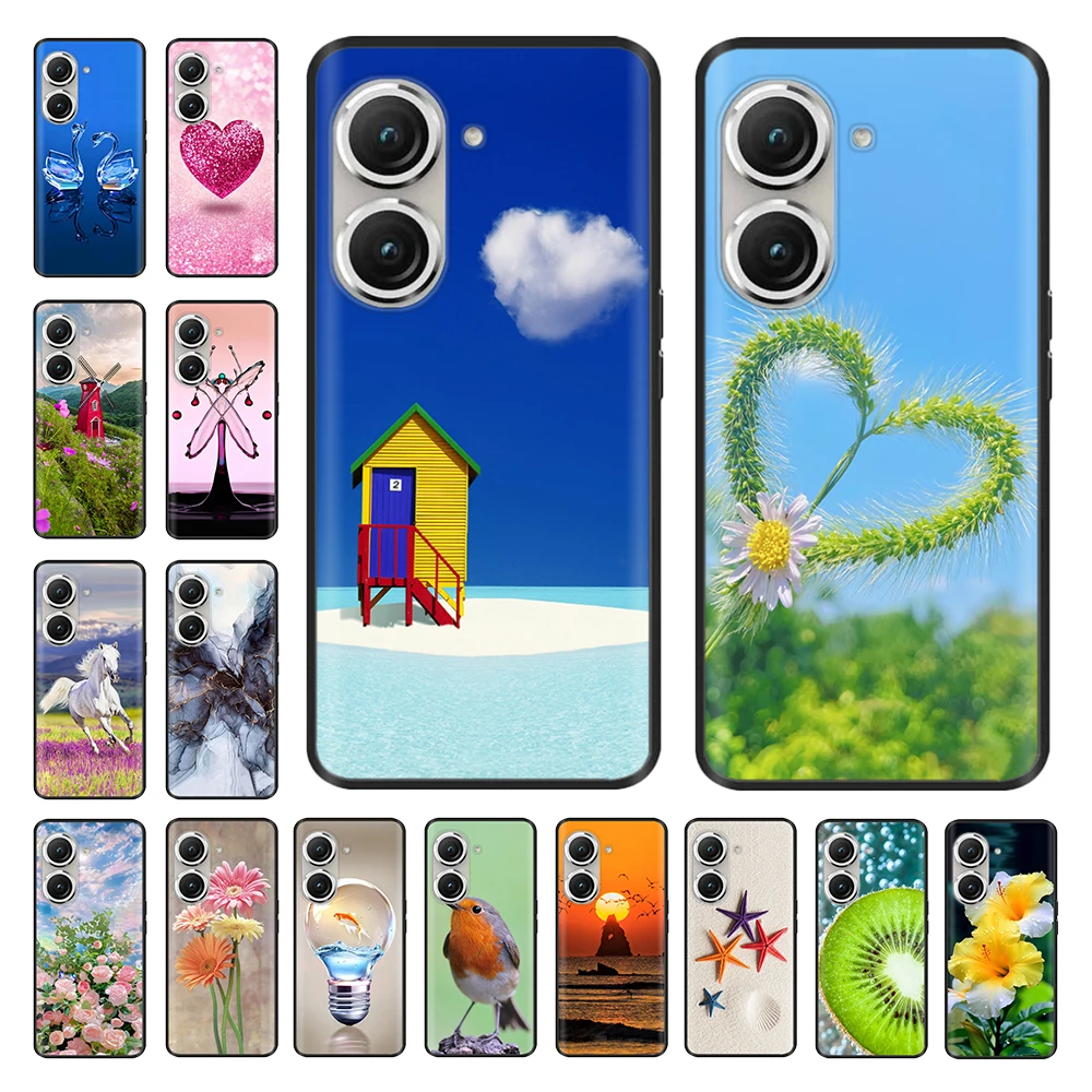 Custodia Per Telefono Per Asus Zenfone 10 Custodia Per Telefono Cane Gatto Fiore Per Asus Zenfone 9 Custodia Per Asus Zenfone 9 Coque Funda Capa Shell