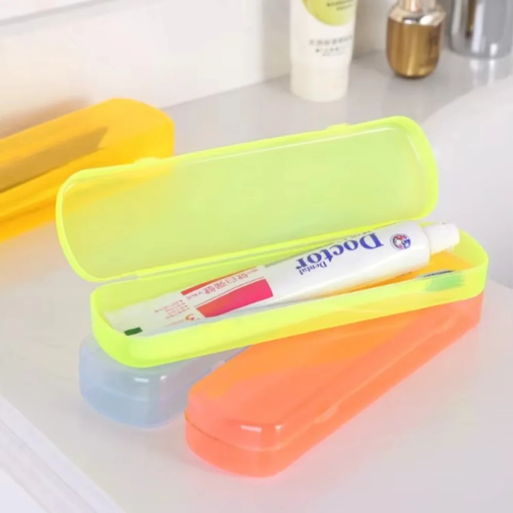 Storage Box For Toothbrush Candy Color Toothbrush And Toothpaste Case Portable Travel Box Accessories