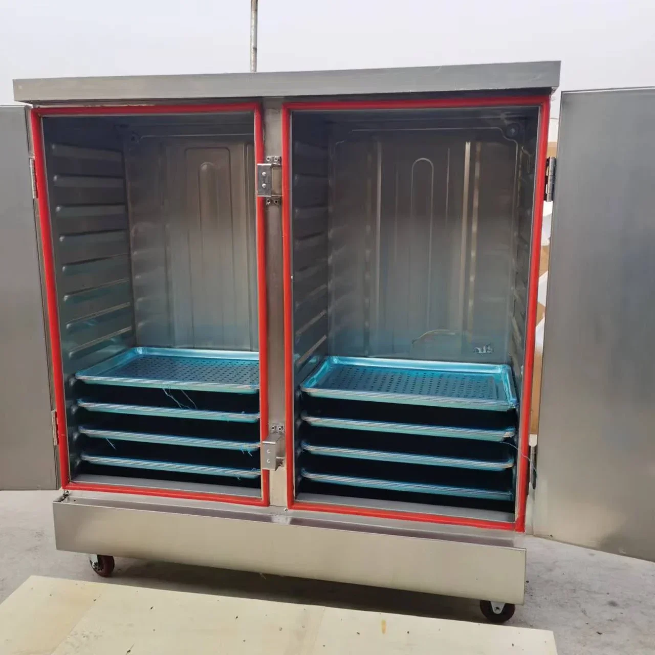 Commercial Chicken Rice Meal Steaming Cabinet Machine Shrimp Buns Steamer Rice Steaming Cooking 12/20/24/36 Trays