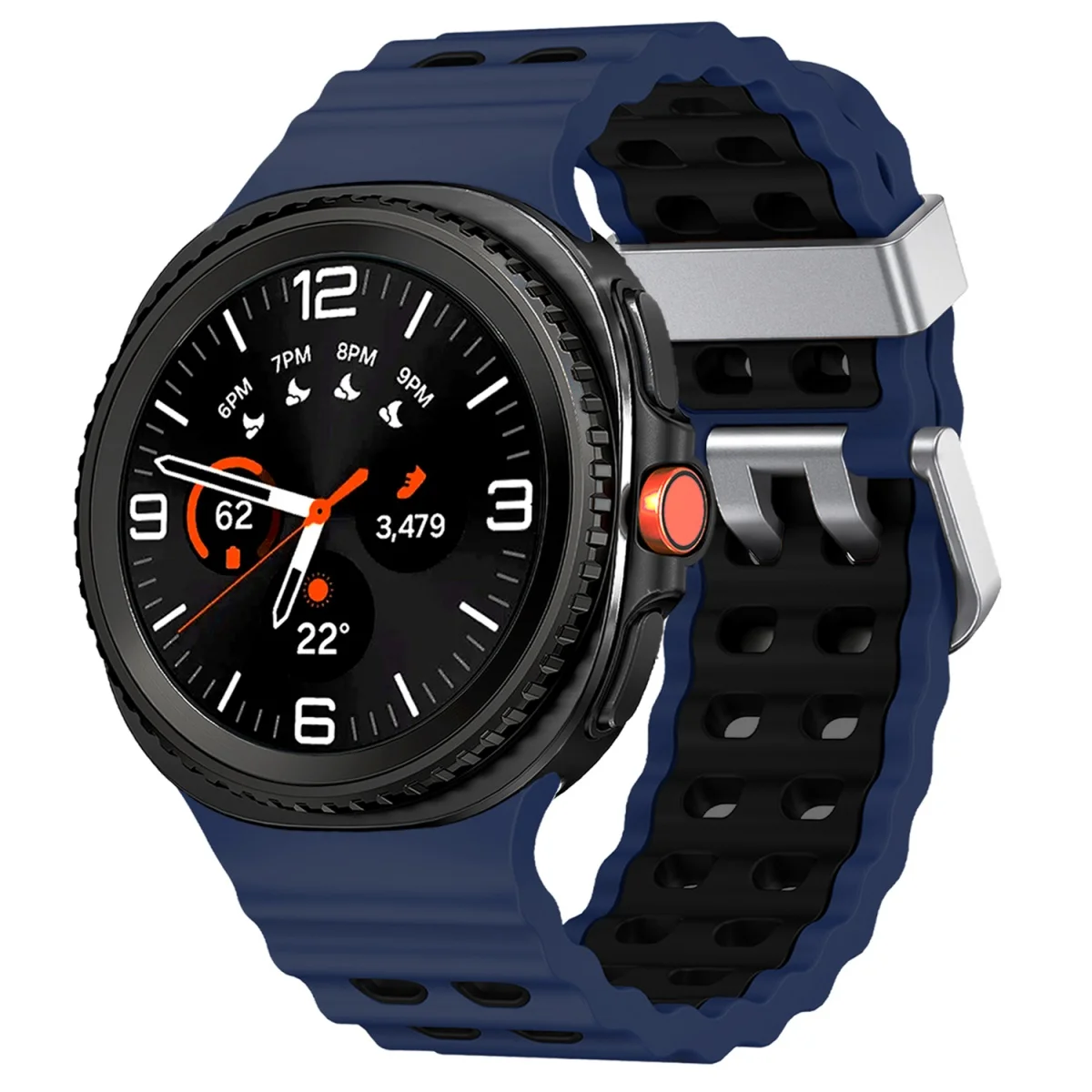 Two-Tone Breathable Marine Silicone Sport Strap