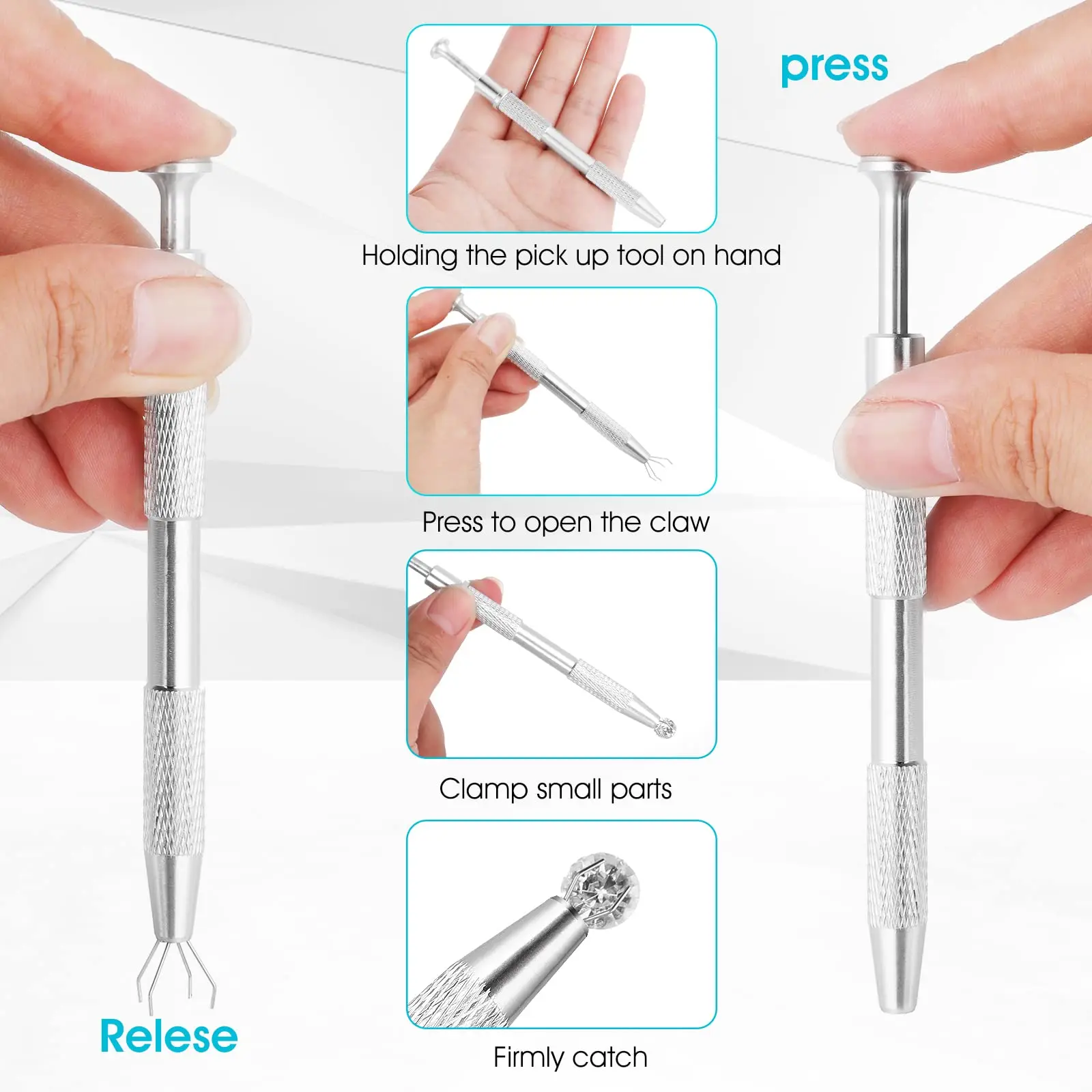 Description Picture 4 of itemPrecision Industrial Tweezers Anti-static Magnetic Stainless Steel Tweezers Set For Electronics Soldering Maintenance Hand Tools