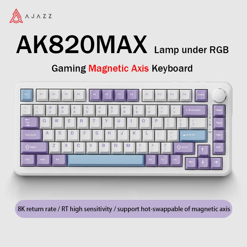 AJAZZ AK820 MAX HE Rapid Trigger Keyboard RGB Wired Gaming