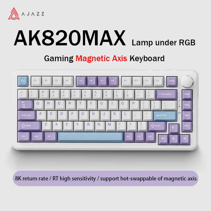 AJAZZ AK820 MAX HE Rapid Trigger Keyboard RGB Wired Gaming