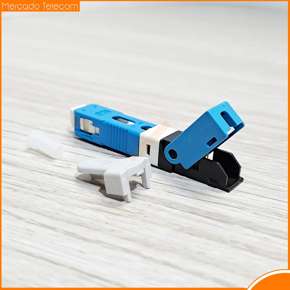 50, 100 개/몫 FTTH ESC250D SC APC 및 SC UPC 단일 모드 광섬유 퀵 커넥터 FTTH SM 광섬유 고속 커넥터
