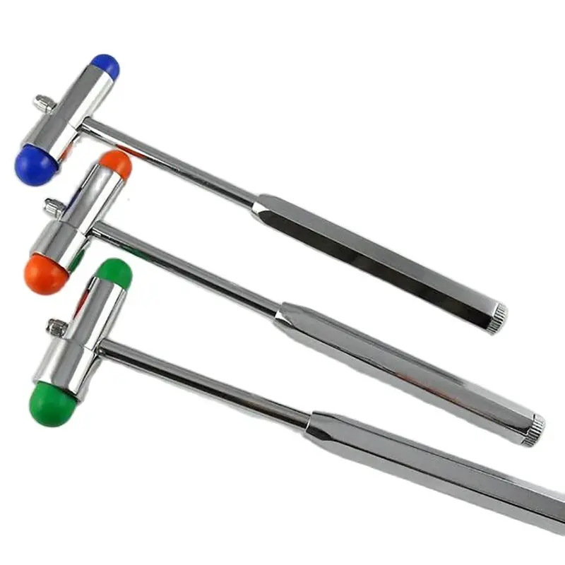 Neurological Reflex Hammer with Built-in Brush & Steel Needle for Cutaneous and Superficial Responses, Dual Head Reflex Hammer