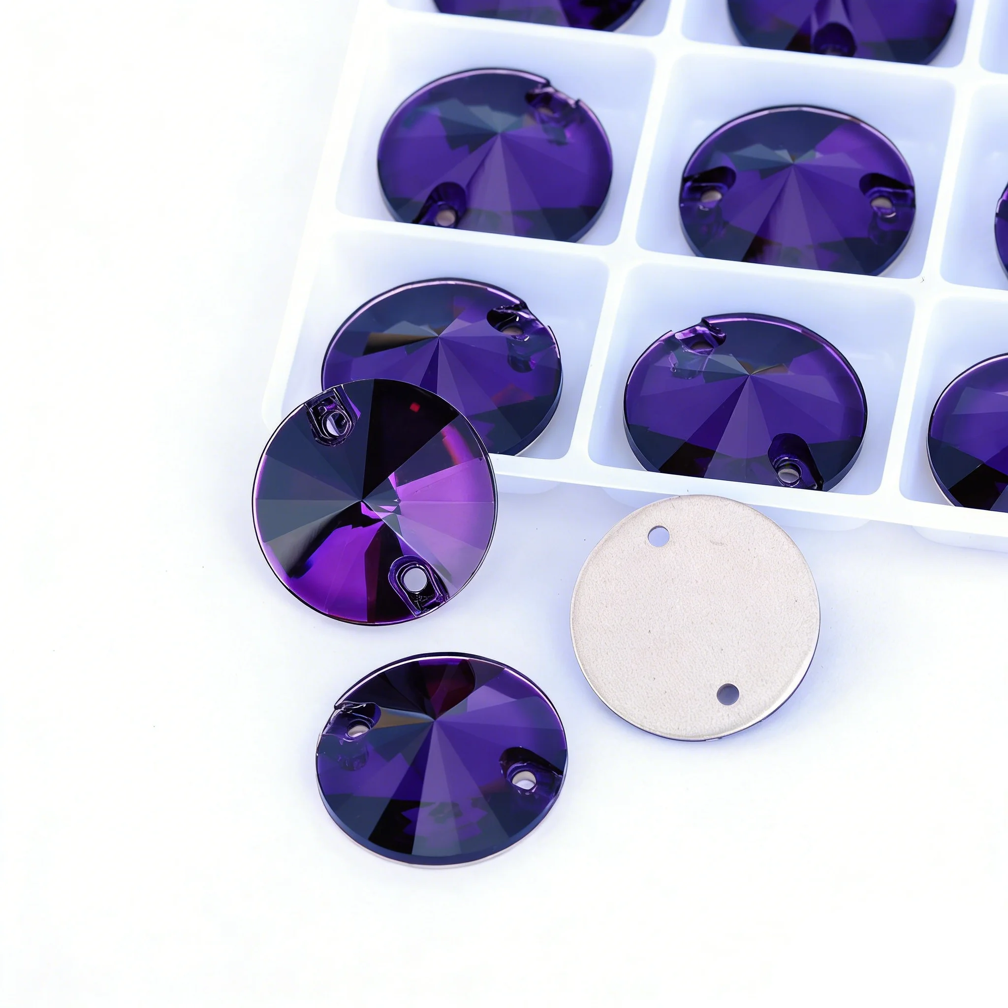 Rivoli Sew-On Rhinestones: Round Crystal Appliques for Wedding Dress & DIY Clothing