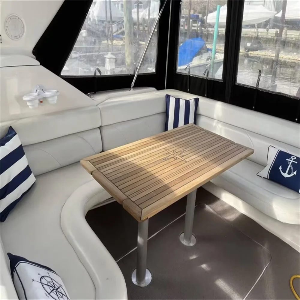 

Boat Folding Teak Table Top 450/900x1250mm 17.7/35.4x49.2 Inch Marine Yacht RV