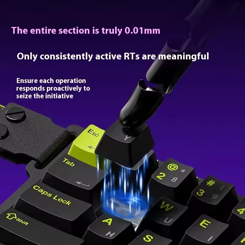 FURYCUBE M30HE 마그네틱 스위치 기계식 키보드 유선 0.1ms 0.01mm RT 8K 한손 맞춤형 RGB 핫스왑 E-스포츠 키보드