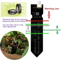 1/3/5pcs Capacitive Soil Moisture Sensor Corrosion Resistant for Arduino Moisture Detection Garden Watering DIY - Image 2