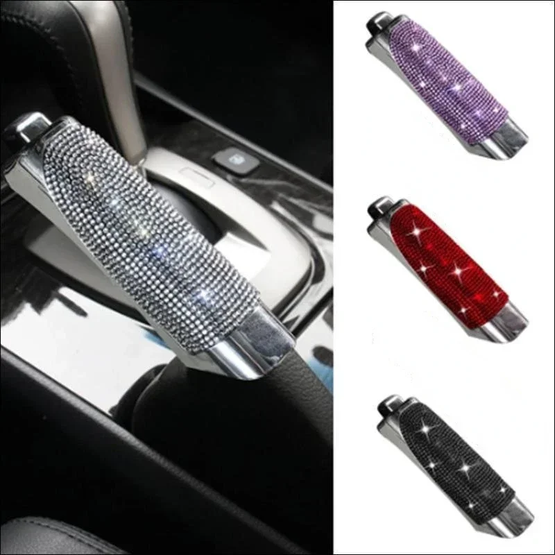 Hand Brake Cover Crystal Car Handbrake Covers Universal Anti-slip Auto Gear Shift Collars Car Bling Interior Accessories