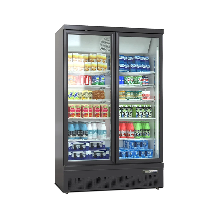 Commercial Store 3 Glass Door Beverage Display Cola Cooler Refrigerator For Drinks