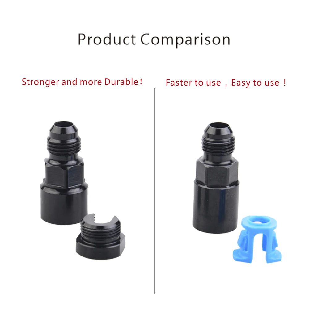 Aluminium AN6 AN8 Male to 5/16" 3/8" Quick Connection Female Push-On EFI Fitting Connector Oil Fuel Adapter
