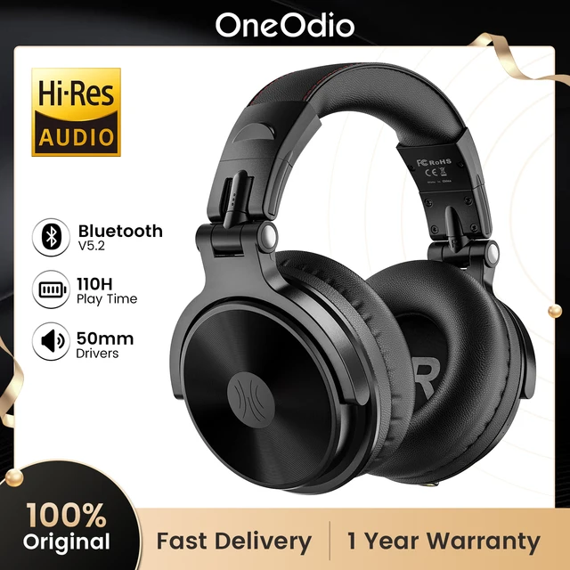 OneOdio Pro C Wireless Headphones, 110H Playtime, Bluetooth 5.2, Foldable with Mic 1