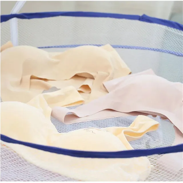 Összecsukható Ruhadarab Ruhák Lapos Szárító Háló Zokni Pulóver Állvány Méhsejtek Kerek Szélálló Lógó Mosó - Image 5