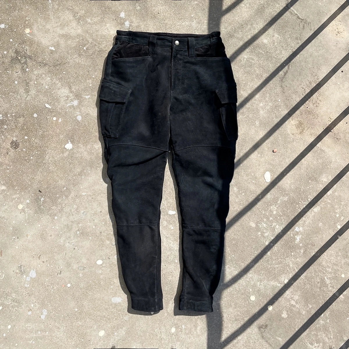 SDP600 RockCanRoll 1.3mm USA Genuine Goat Suede Leather Motorcycle Pants Vintage Heavy Durable Stylish Sheep Rider Trousers
