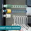 3 Pcs Creative window balcony hanging drying rack stainless steel 8 hanging holes drying rack small portable travel drying rod 1