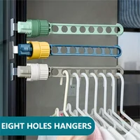 3 Pcs Creative window balcony hanging drying rack stainless steel 8 hanging holes drying rack small portable travel drying rod 1