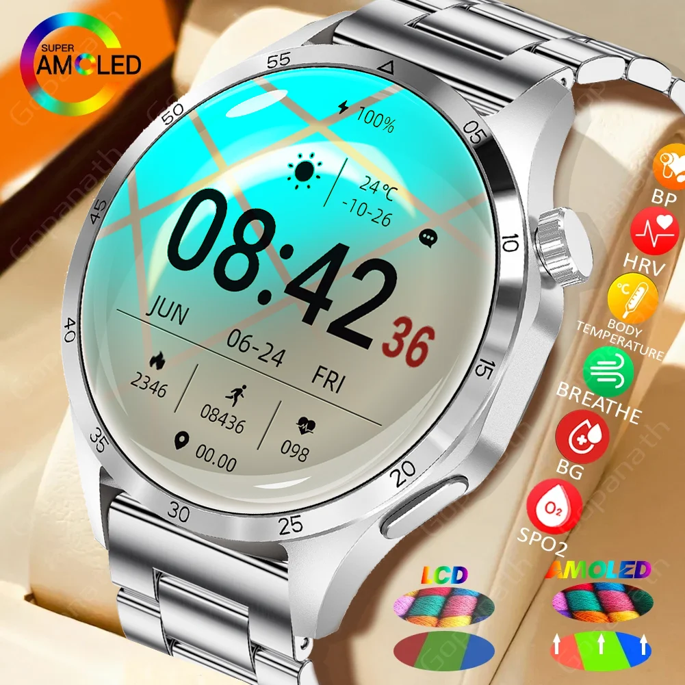 

For Huawei Watch 4 Pro NFC Smart Watch GT4 Pro GPS AMOLED 360*360 HD Screen Blood Sugar BT Call IP68 Waterproof SmartWatch Men