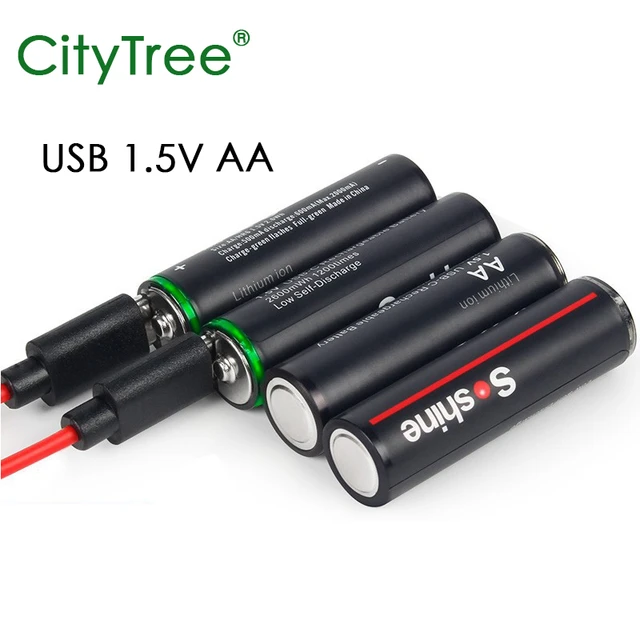 AA 1.5V 2600mwh Type-C Lithium Ion Rechargeable Batteries for Toys  Electronic Products - China Battery, Rechargeable Battery