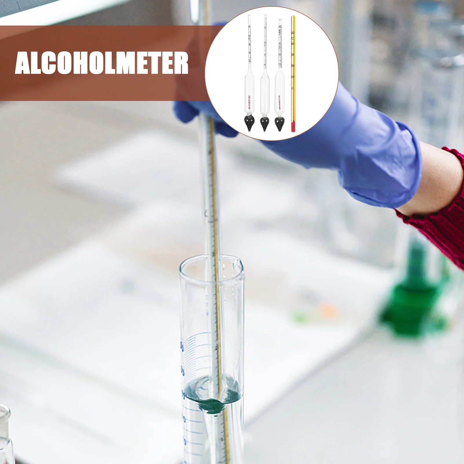Alcohol Tester Measuring Meter Alcohol Meter Concentration 1 Set for Home hydrometer for making
