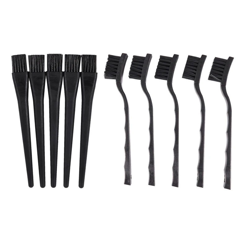 

10 Pcs Black Non Slip Handle PCB Rework ESD Anti Static Dust Brush 17Cm & 1.5 X 0.5Cm