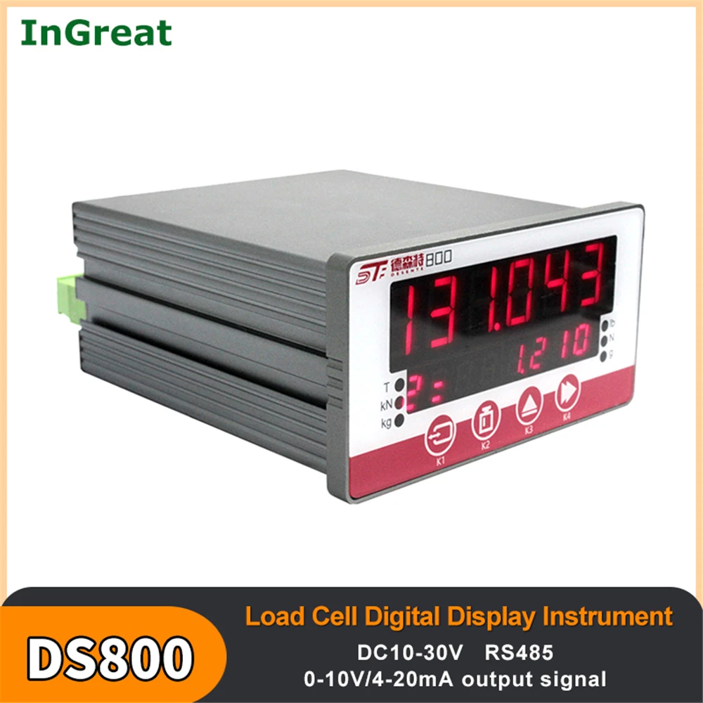 

Load Cell Indicator Instrument Weighing Digital Display Load Cell Display 0-10V 4-20mA RS485 Weighing Force Measuring Instrument