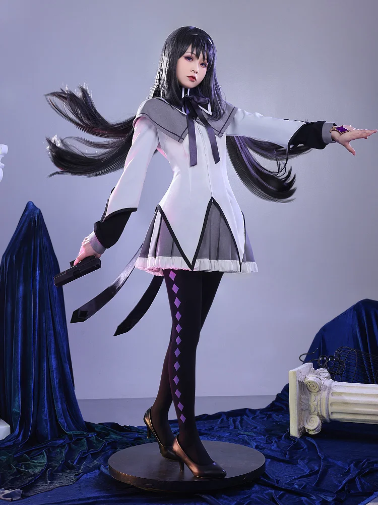 

Anime Puella Magi Madoka Magica cosplay Magical Girl Akemi Homura costume Short Ball Pink Dress Cosplay Costume