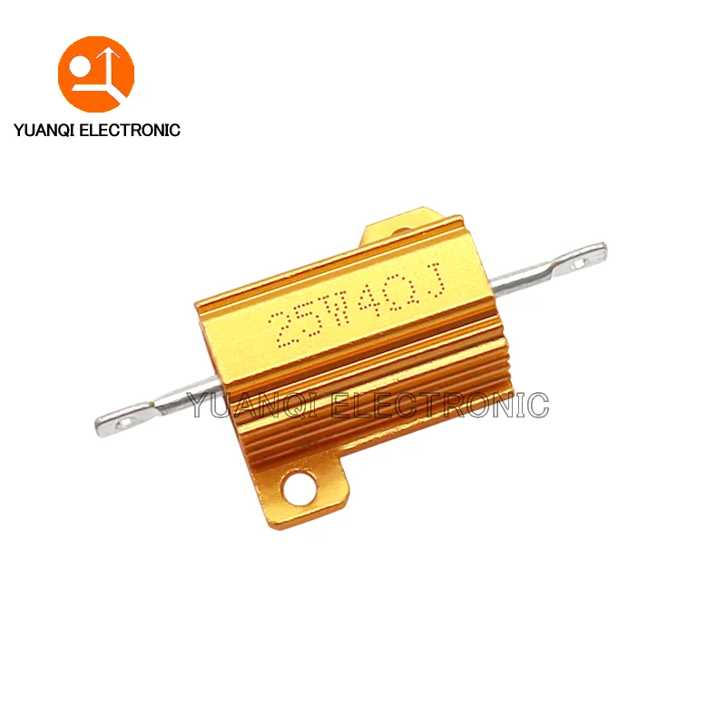 25W RX24 Aluminum Power Metal Shell Case Wirewound Resistor 0.01R-30K 0.05R 0.15R 1R 2R 4R 5R 6R 8R 10R 50R 250R 500R 1K ohm wirewound resistor