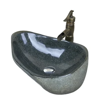 อ่างล้างหน้าหินดิบแบบไม่ผ่านการขัดแต่งสำหรับห้องน้ำ 1