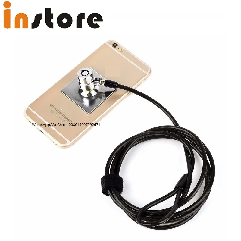 4 Sets High Security Steel Cable Lock 7 Pins Tubular Key Wire Laptop Chain For PAD Tablet Phone Anti Theft