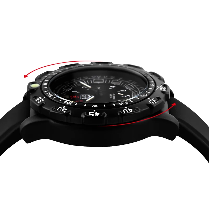 Infantry MDC - Orologio da polso da uomo, analogico, al quarzo, stile militare, 12/24 ore, tattico, per attività all'aperto, camper, lavoro, con cinturino NATO, Nero-verde., Cinturino