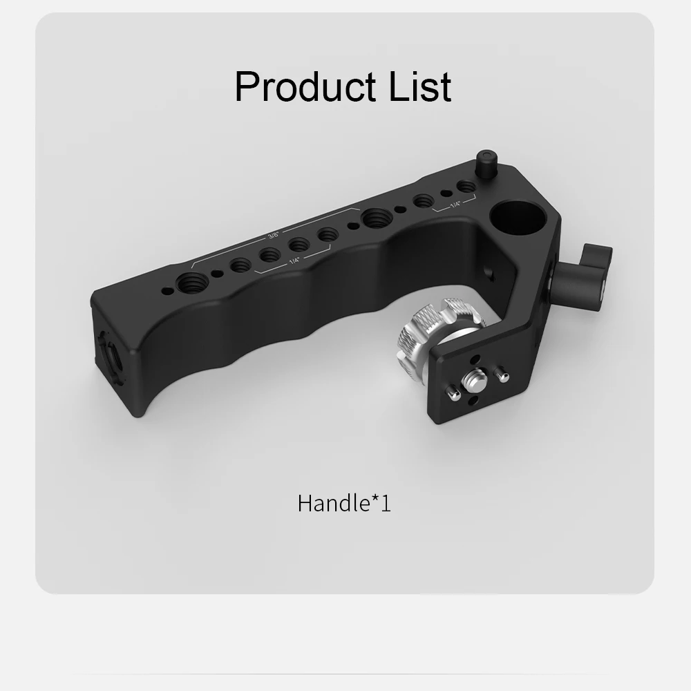 Universal DSLR Handheld Cold Shoe Holder Camera Cage Top Handle with 3/8"&1/4" S