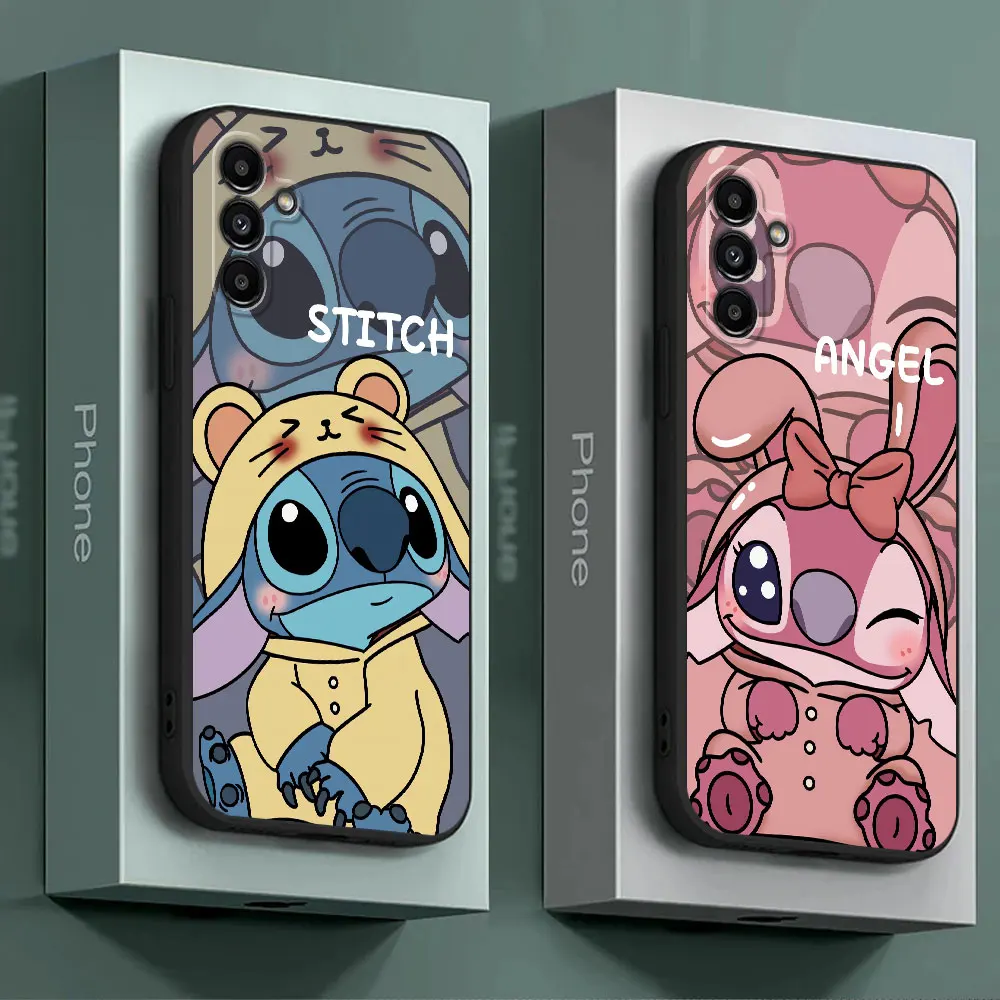 Custodia Per Telefono Per Samsung Galaxy A03 Core A40 A01 A02 A70 A90 A10E A20E A10 A03S A50 A10S A02S A30 A20 Lovers Lovely Stitch Cover