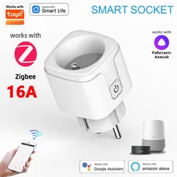 WIFI/Zigbee Smart Plug EU Socket with Power Monitoring & Voice Control (16A ZIGBEE)