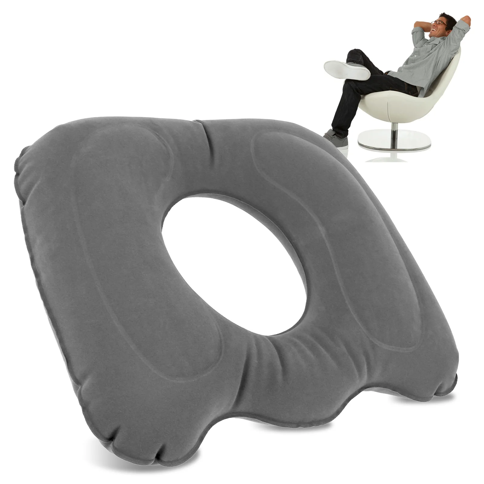 Inflatable Donut Seat Cushion for Hemorrhoid Pad Adjustable