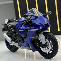 1:12 Scale Yamaha R1 Motorcycle Alloy Car Toys Metal Diecasts Motorcycles Model with Light and Sound Vehicle for Children Gifts 1