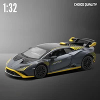 1:32 Lamborghini Huracan STO Supercar Alloy Model Car Toy Diecasts Metal Casting Sound and Light Car Toys For Children Vehicle 1