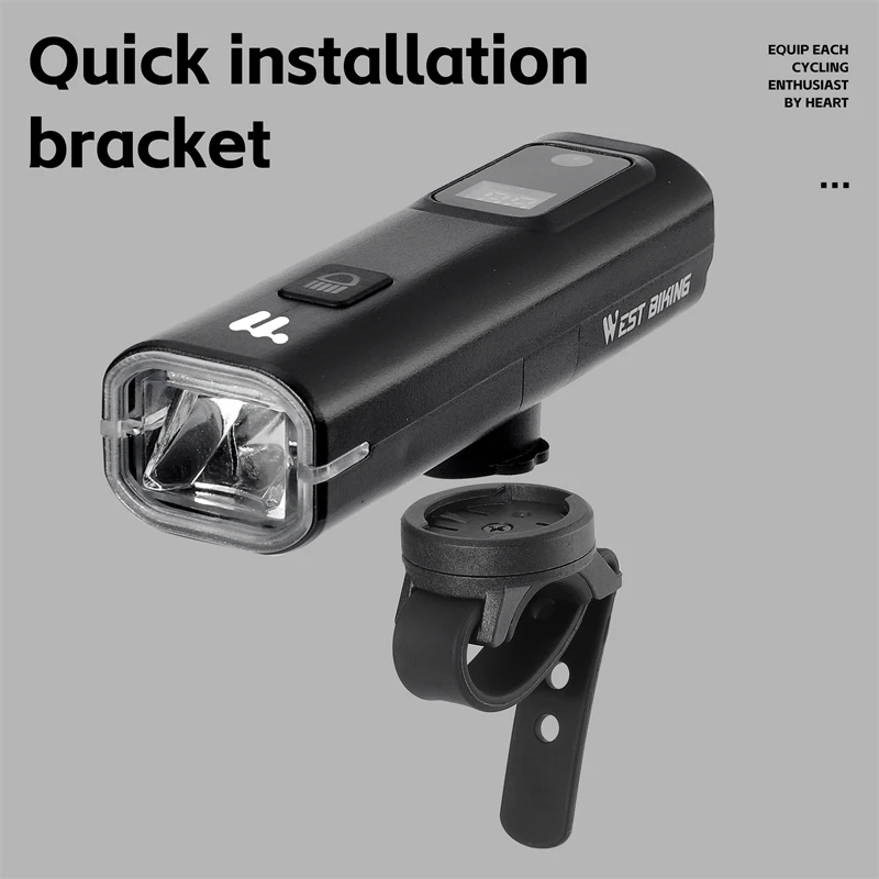 Enhanced Bike Headlight with Intelligent Light Sensing and Quick Release System, 400 Lumen Portable Flashlight
