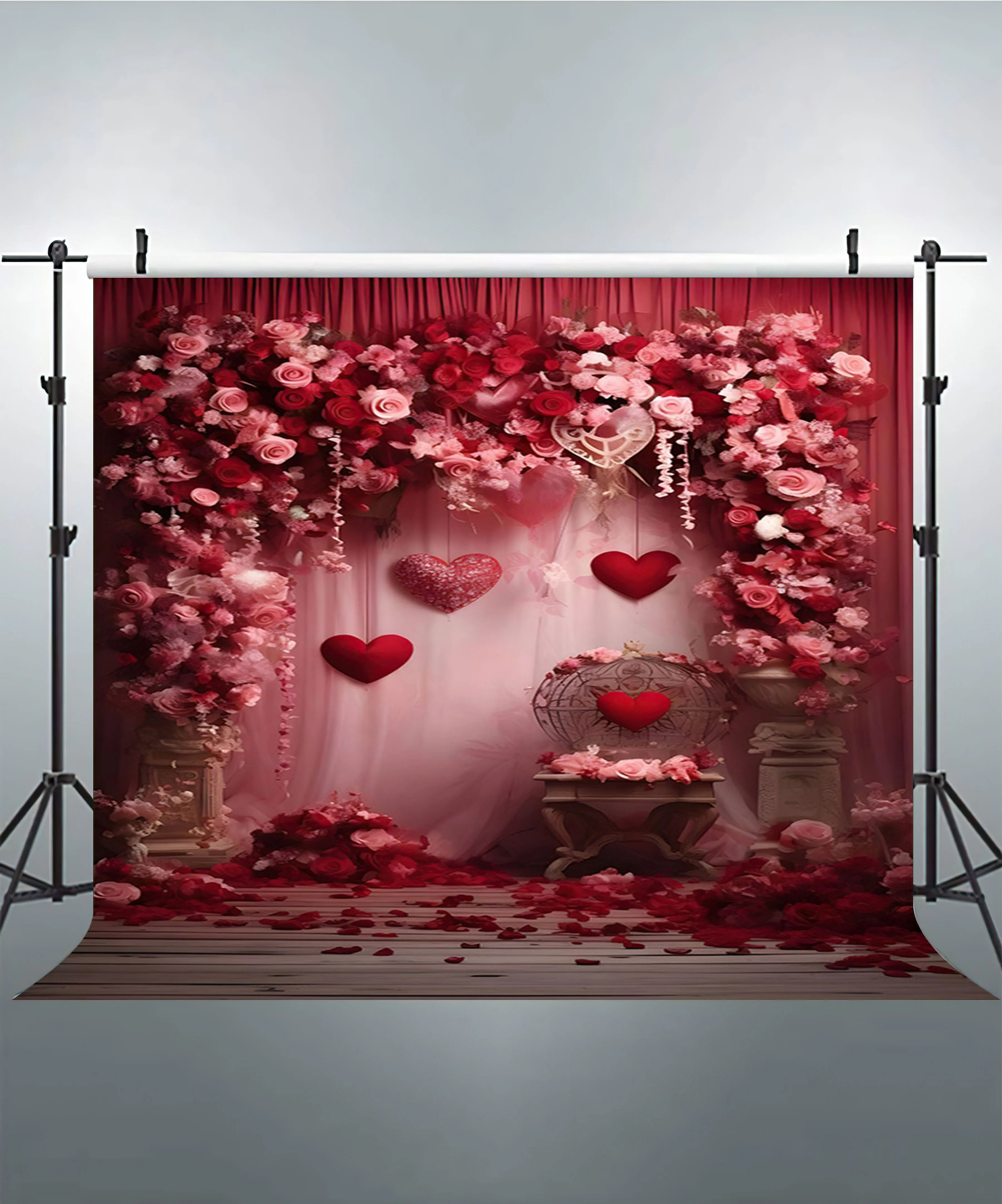 

Романтический фон Mehofond для фотосъемки на День святого Валентина для детей и взрослых детский день рождения красная фотография Роза свидание цветочный фон