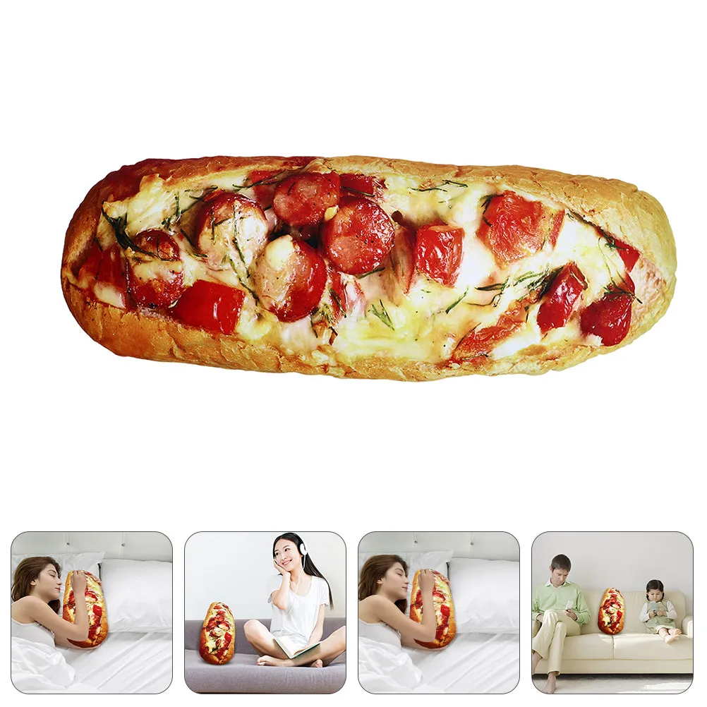 1Pcs 참신한 빵 모양 베개 장 소파 등받이 쿠션 편안한 PP 면 충전 시트 쿠..