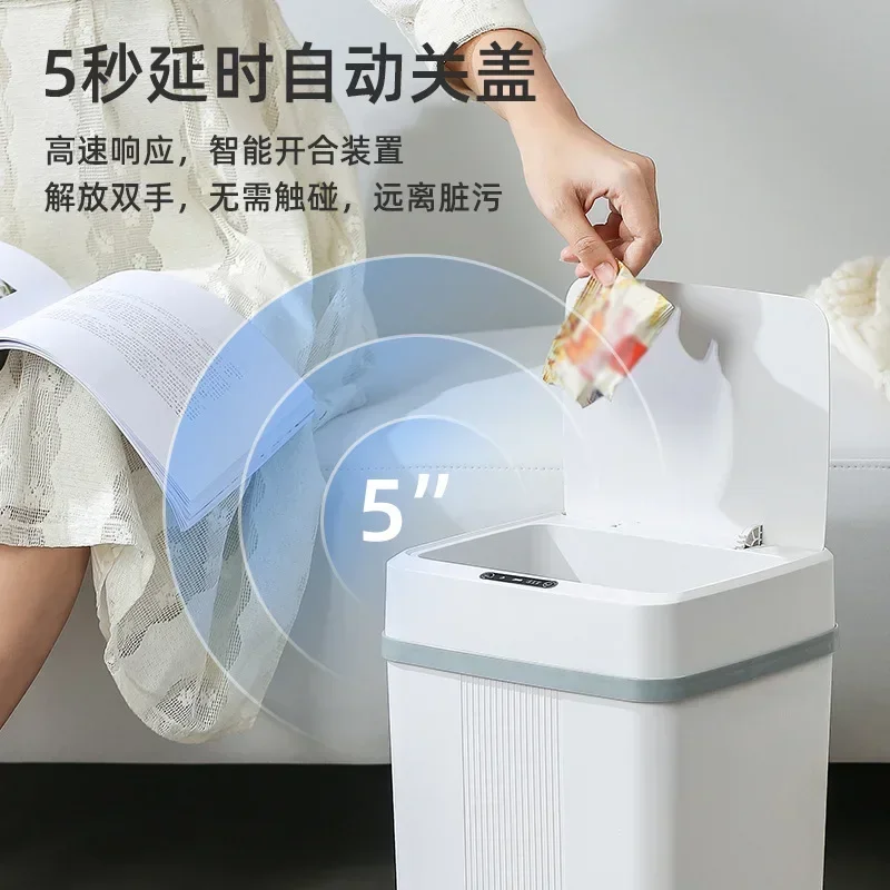 가정용 스마트 휴지통, 고급 거실, 주방, 화장실, 자동 개폐 뚜껑, 대형 인덕션 휴지통 도매