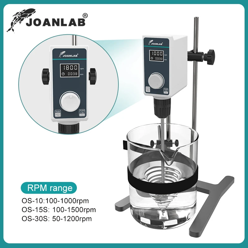 Liquid Mixer Lab Electric Stirrer Digital Display Overhead Stirrer Adjustable Height 20L 1500rpm 110V 220V electric stirrer