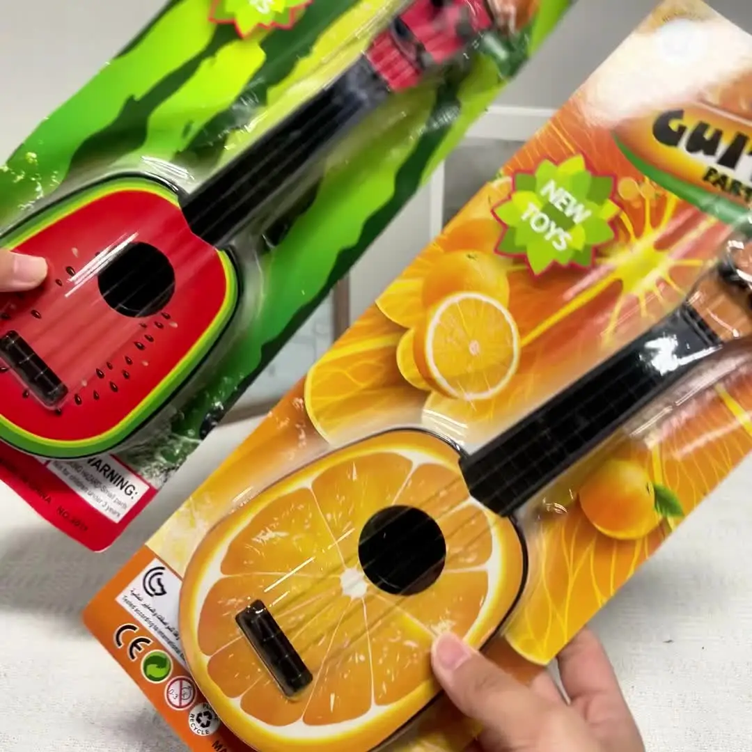 Ukulélé Jouet En Plastique Pour Enfants - Mini Guitare éducative, Instrument Musical D'apprentissage, 25 Cm